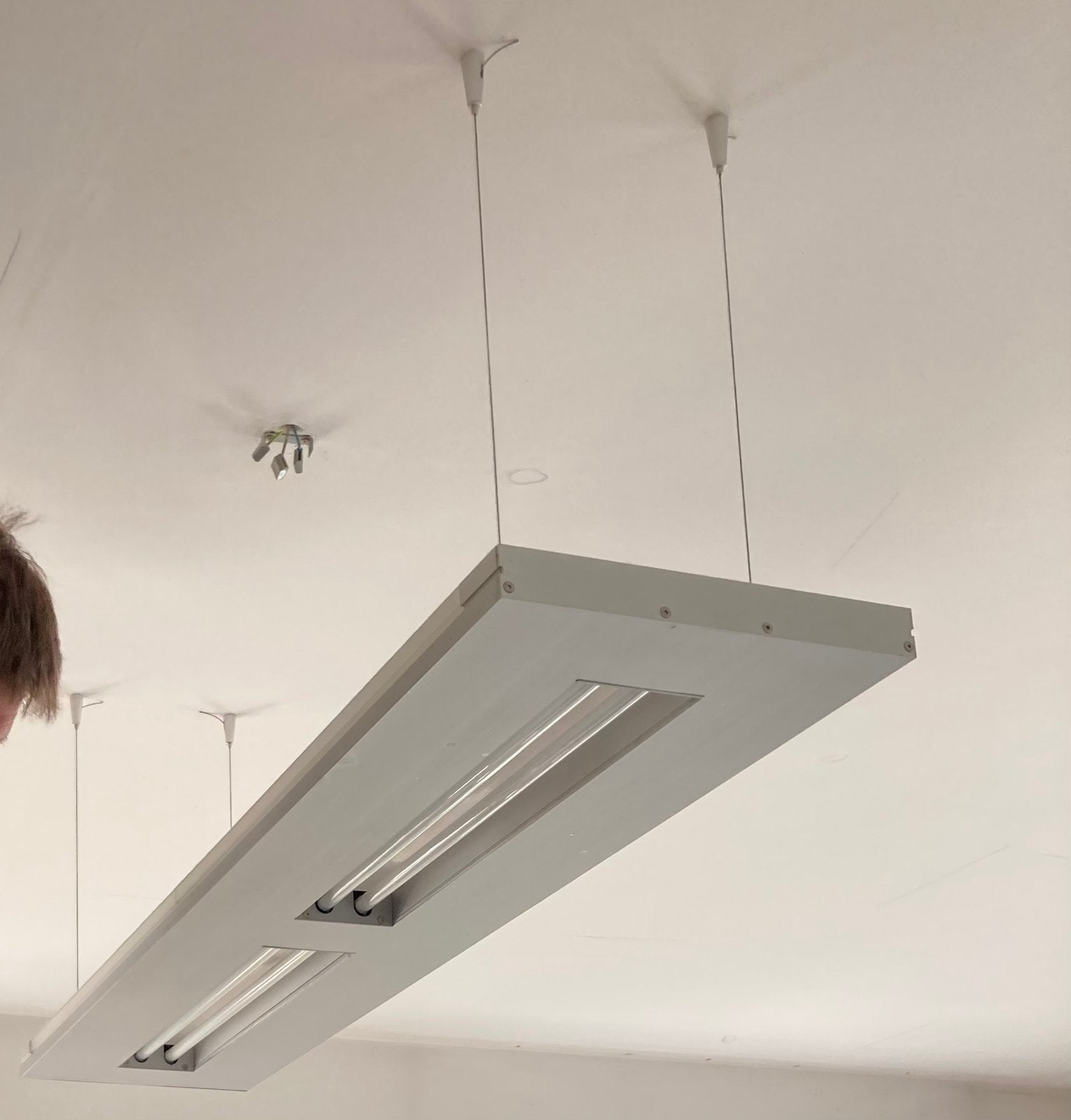 Luminaire élégant en aluminium - 8 x tl5 14w, Enlèvement, Comme neuf, Métal, Strak modern