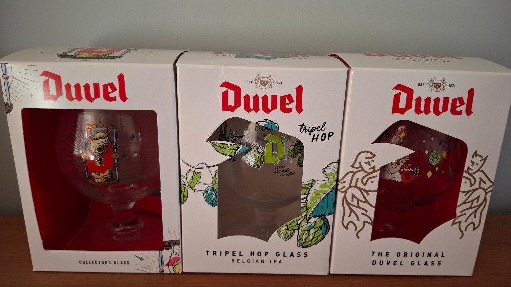 Verschillende duvelglazen, Enlèvement, Neuf, Verre à bière