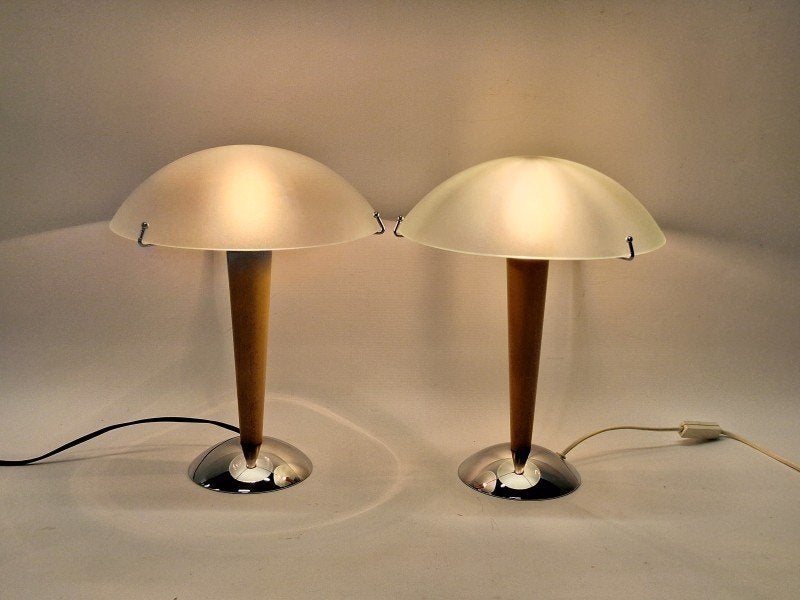 VINTAGE IKEA K VINTOL – SET VAN 2 TAFELLAMPEN, Huis en Inrichting, Ophalen, Vintage, Paddenstoellamp, IKEA