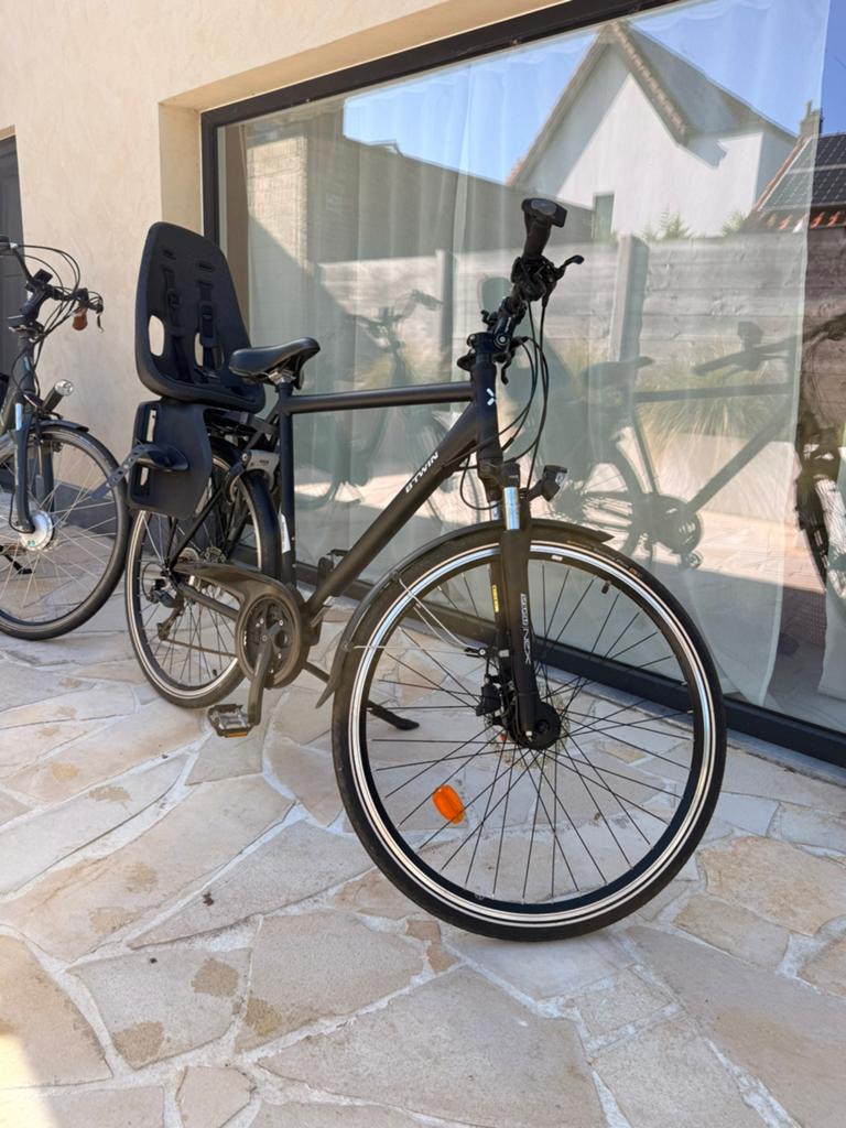 B-twin Hoprider 700 herenfiets, Gebruikt, Versnellingen, Schijfrem, 65 cm of meer