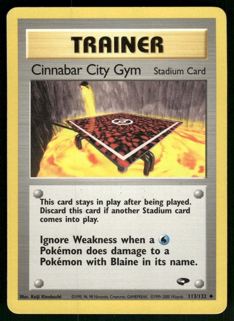 Cinnabar City Gym 113/132 - Gym Challenge (EX), Envoi, Utilisé