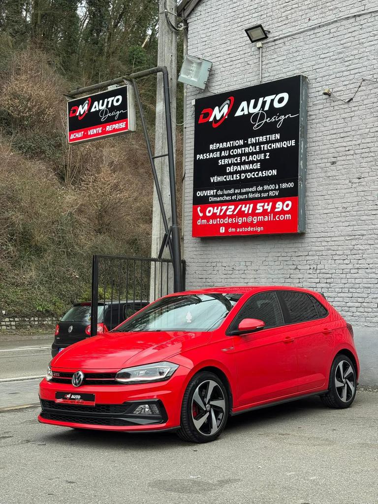VW Polo GTI 2.0 TSI Automatique 2018, Rouge, Euro 6, Carnet d'entretien, Noir