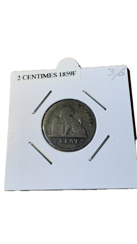 LEOPOLD I: 2 cent 1859F, Ophalen of Verzenden