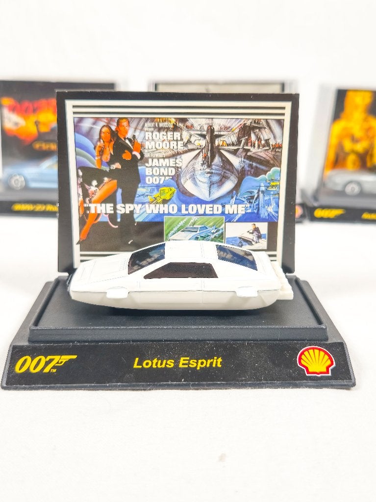 Set van 5 James Bond 007 Shell Miniatuur Auto’s, Ophalen, Zo goed als nieuw, Film, Beeldje, Replica of Model
