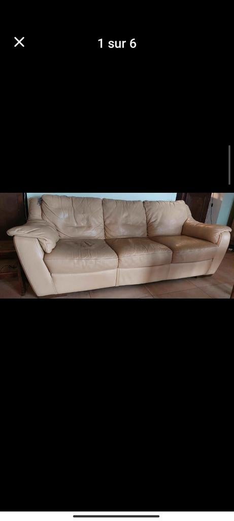 Divan tout cuir, Enlèvement, Bois