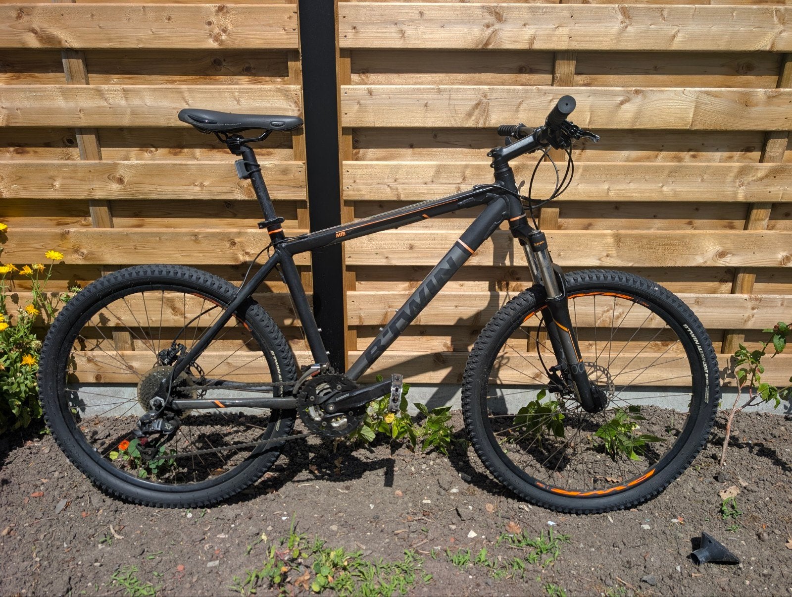 B'twin Mountainbike Rockrider 540 Zwart Maat L  26 inch, Fietsen en Brommers, Ophalen