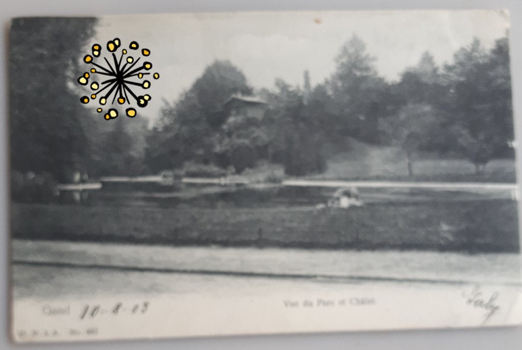 Zeer Oude postkaart GENT 1903 PARK en CHALET Ref 79, Ophalen of Verzenden, Voor 1920, Gelopen, Oost-Vlaanderen