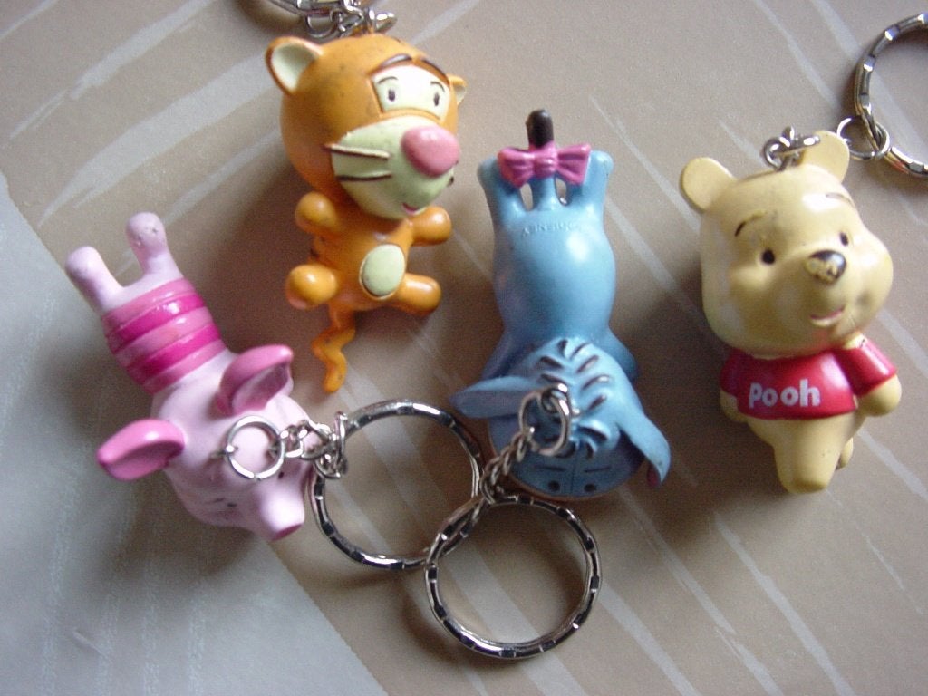 4 sleutelhangers van Disney, Ophalen of Verzenden, Winnie de Poeh of vrienden, Gebruikt, Overige typen
