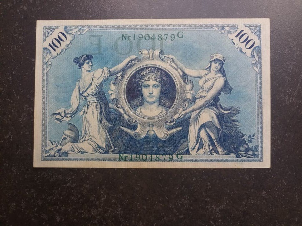 Als nieuw 100 Duitse Mark 1908, prachtbiljet!!, Ophalen of Verzenden, Duitsland, Los biljet