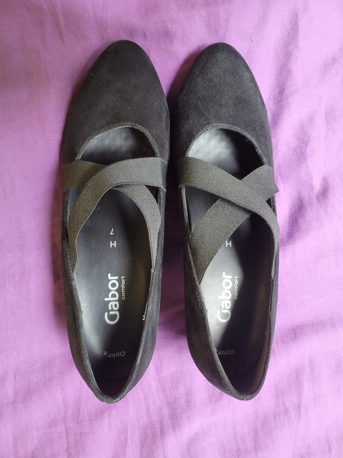 Gabor Comfort Suède Pumps – Zwart – Gekruiste Elastiek – Maa, Kleding | Dames, Pumps, Zwart, Gabor, Ophalen of Verzenden