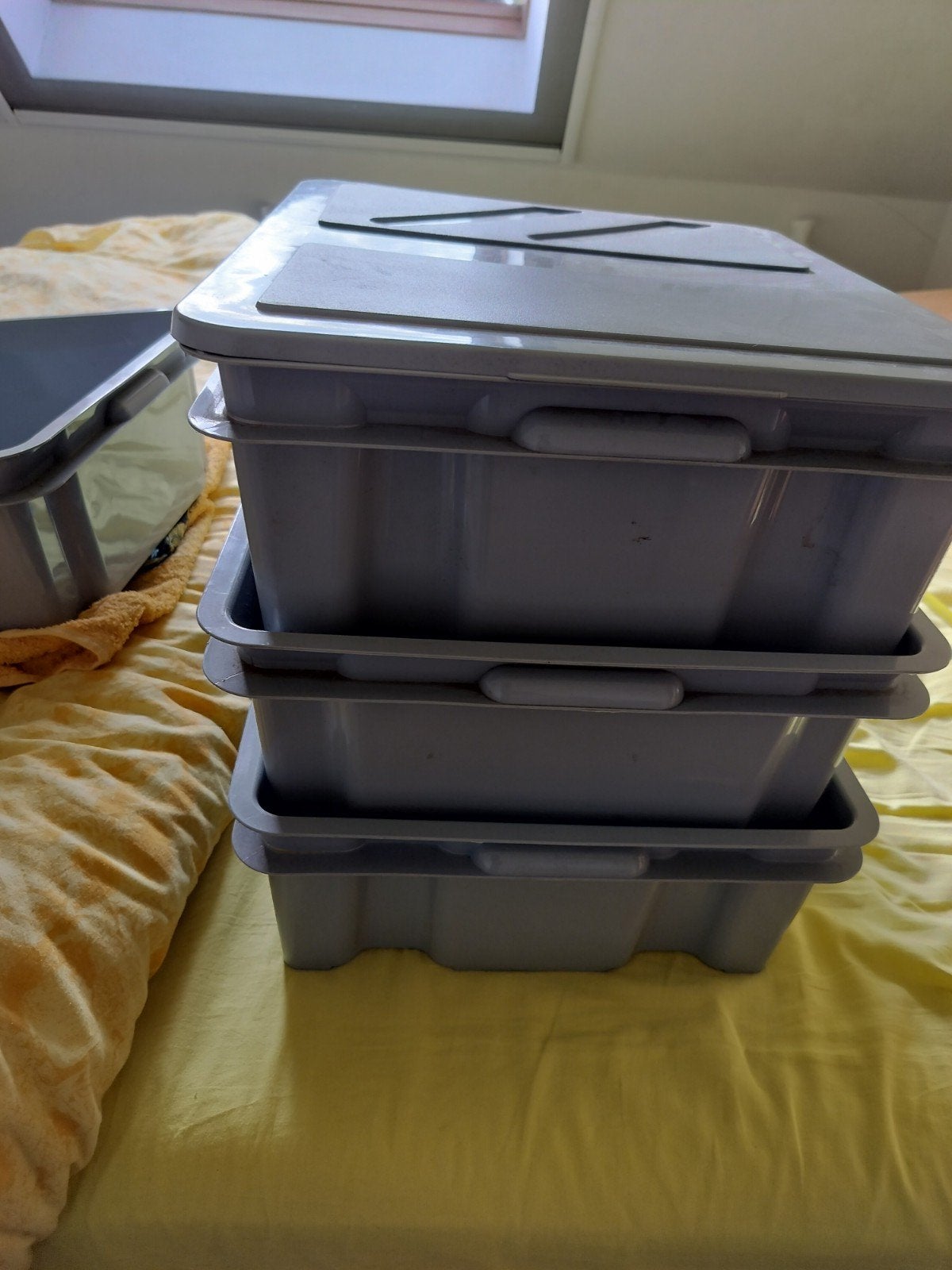 grijze opbergboxen, Ophalen of Verzenden