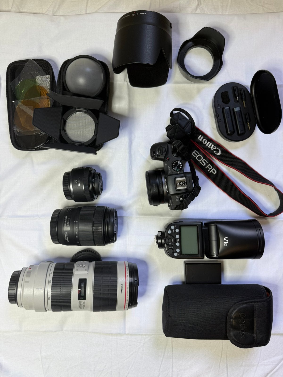 Canon EOS RP + 70-200 f/2.8L + 50mm - Compleet Pakket, Audio, Tv en Foto, Bluetooth, Canon, Ophalen of Verzenden, Zo goed als nieuw