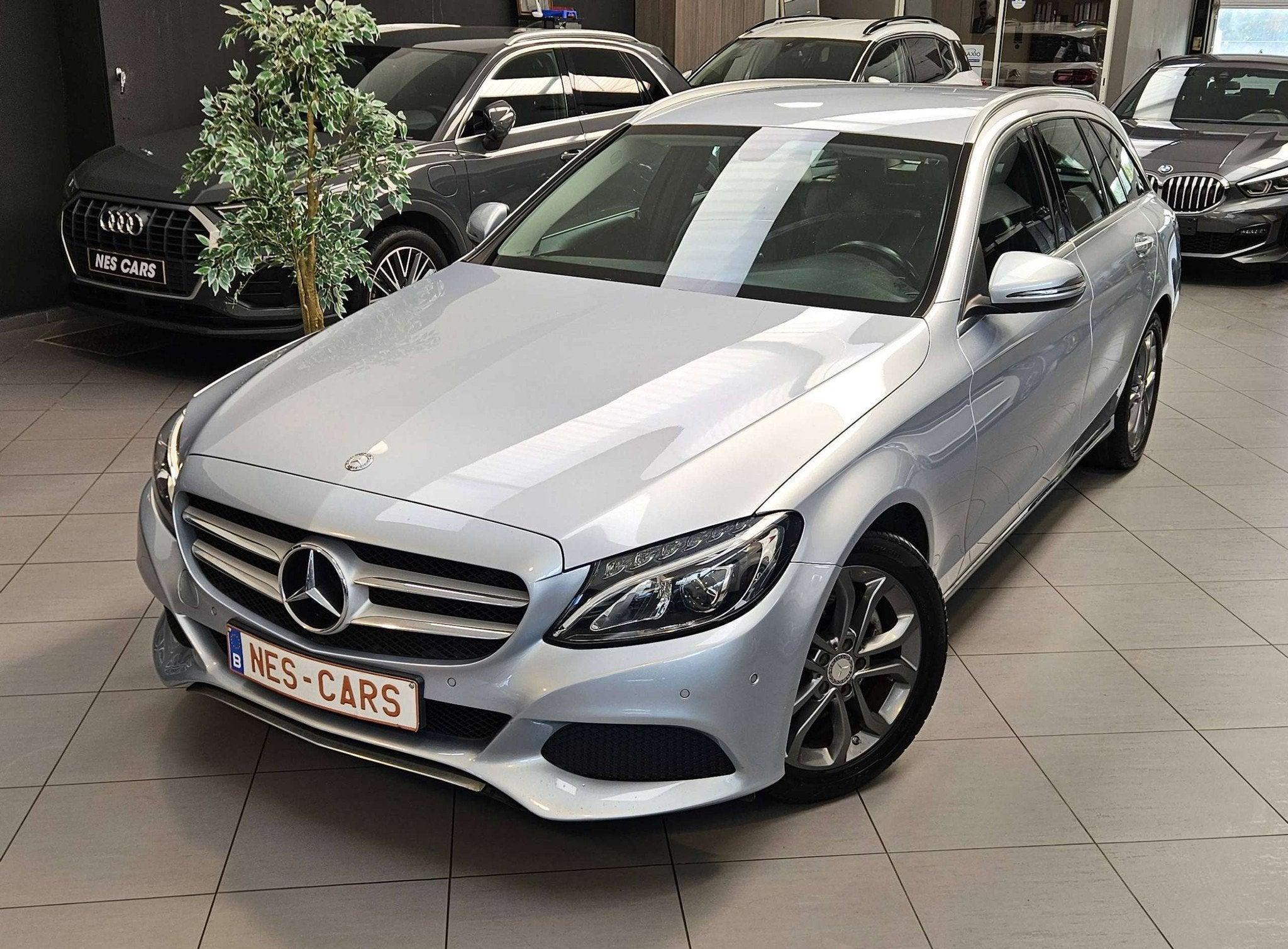 Mercedes-Benz C-Klasse 180 C 180 D BREAK,CUIR,GPS,PHARES LED, Argent ou Gris, Achat, Euro 6, Noir