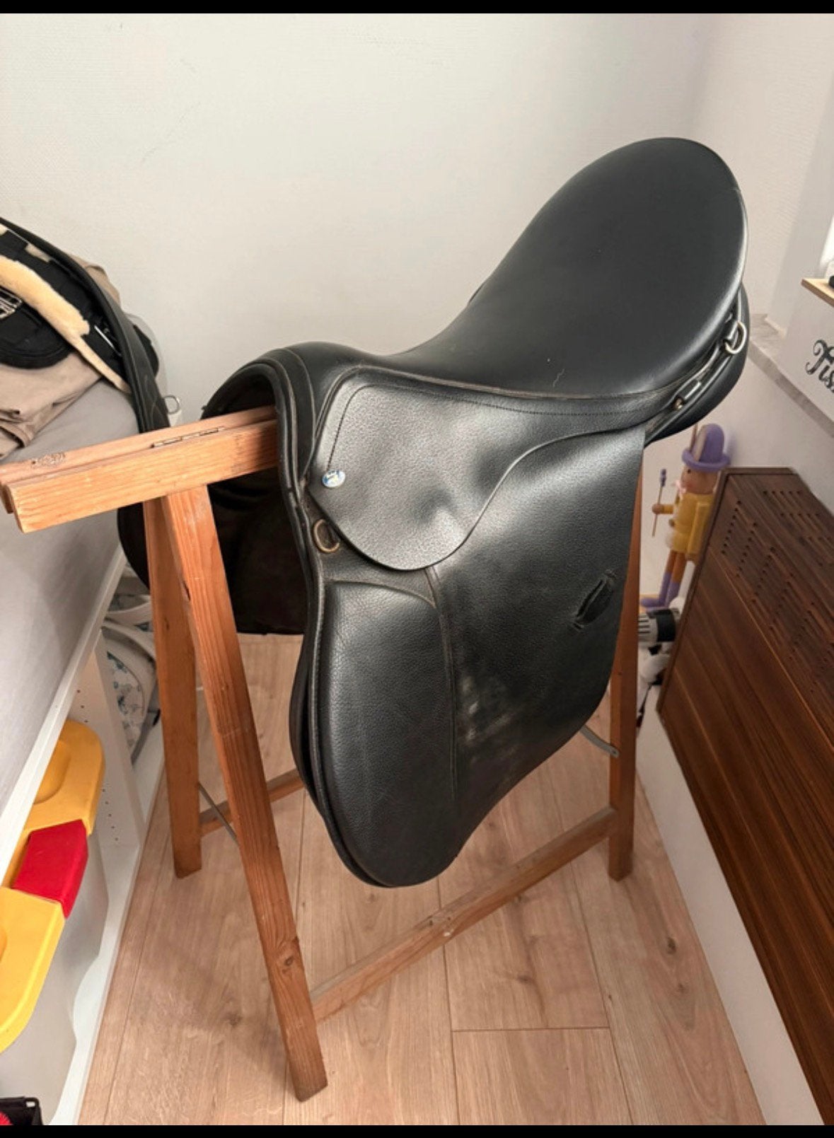Leder VZH Zadel 19inch, Dieren en Toebehoren, Ophalen, Zo goed als nieuw