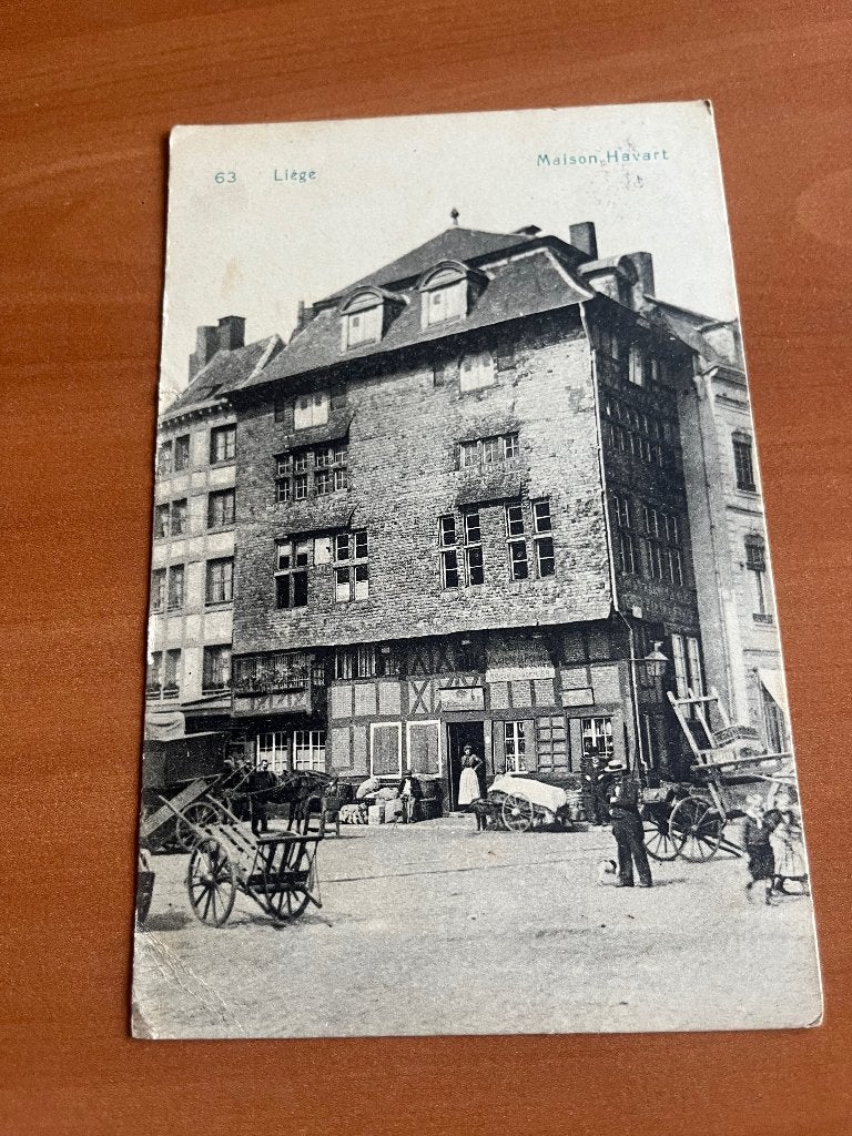 Carte postale Liège: Maison Havart -1911, Envoi, Avant 1920, Affranchie, Liège