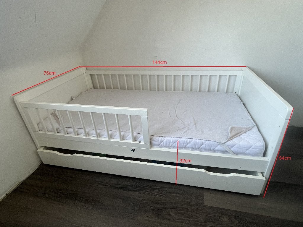 Kinderbed 140x70 cm, Enfants & Bébés, Chambre d'enfant | Lits, Utilisé, 140 à 160 cm, 70 à 85 cm, Matelas, Enlèvement