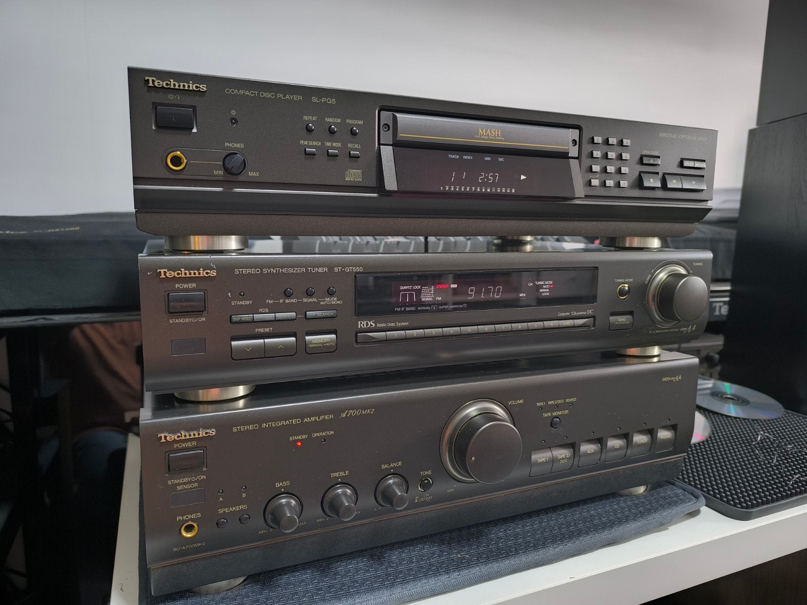TECHNICS HIFI set SU A700 MKII - SL PG5 - ST GT550, TV, Hi-fi & Vidéo, Autres marques, Comme neuf, Enlèvement, Composants en vrac