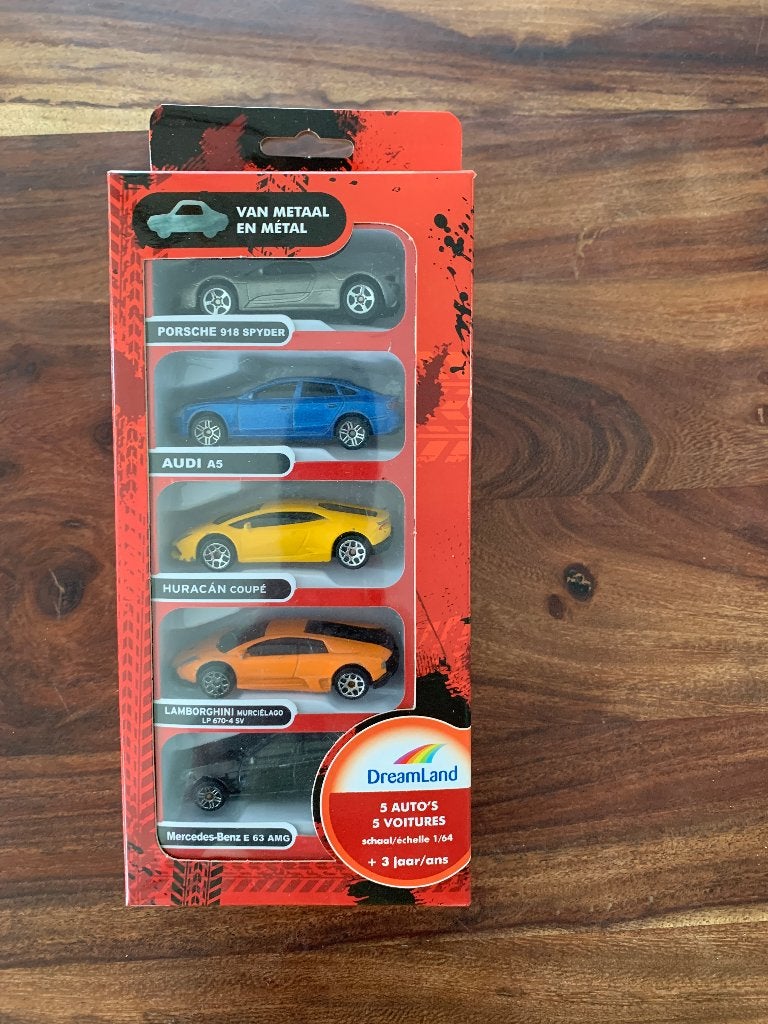 ♫ Set van 5 metalen auto's, Enfants & Bébés, Enlèvement ou Envoi, Utilisé