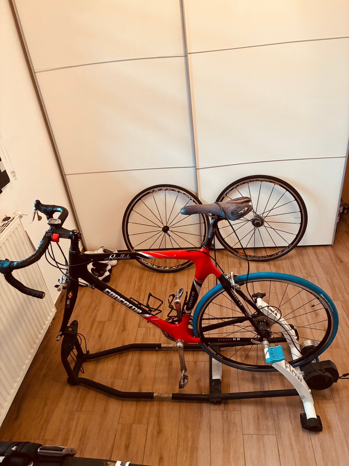 Cannondale racefiets + extra wielset + TacxFlowfietstrainer, Fietsen en Brommers, Ophalen, Zo goed als nieuw, Carbon