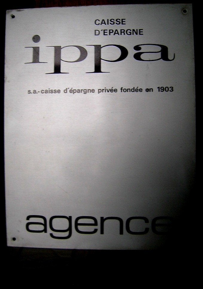 IPPA Bank - agentschapbord, Ophalen of Verzenden, Gebruikt, Reclamebord
