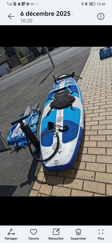 Paddle mistral neuf, Enlèvement