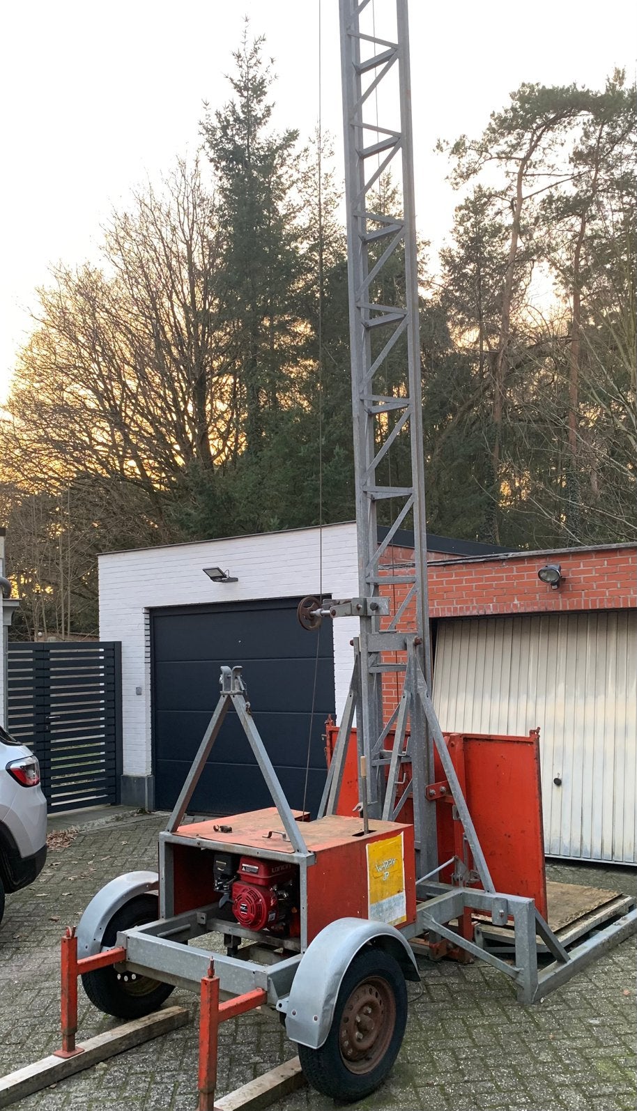 Lmb bouwlift te koop of te huur, Doe-het-zelf en Bouw, Bouwliften, Ophalen, Zo goed als nieuw, Bouwlift