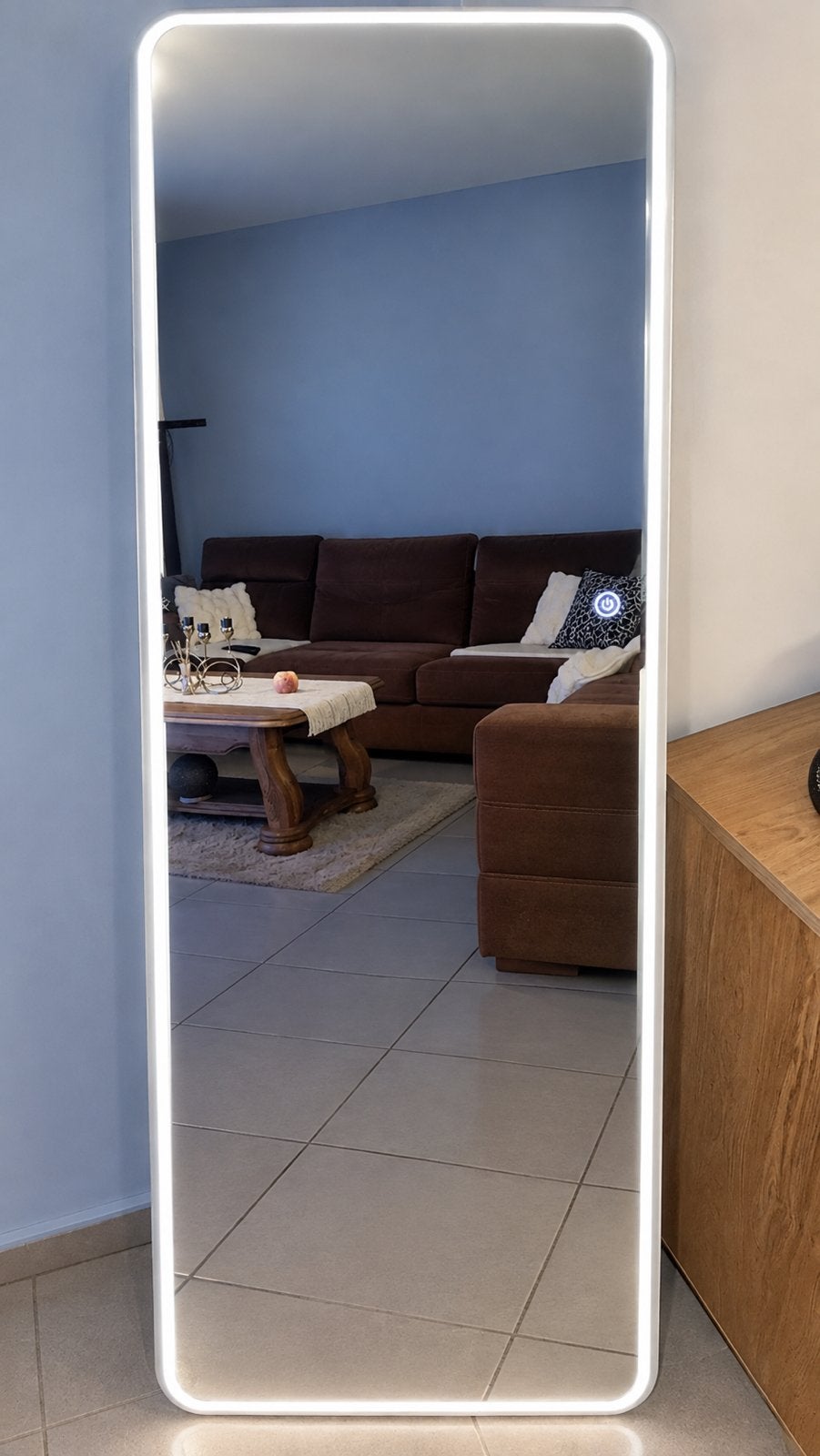 Miroir LED sur pied – 160  50 cm, Enlèvement, Comme neuf