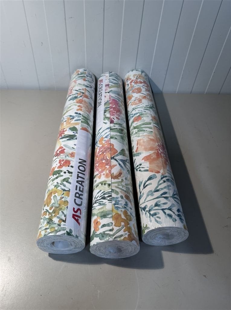 Moderne Bloemenbehang - AS Creation Watercolour Multi, Muurb, Ophalen of Verzenden