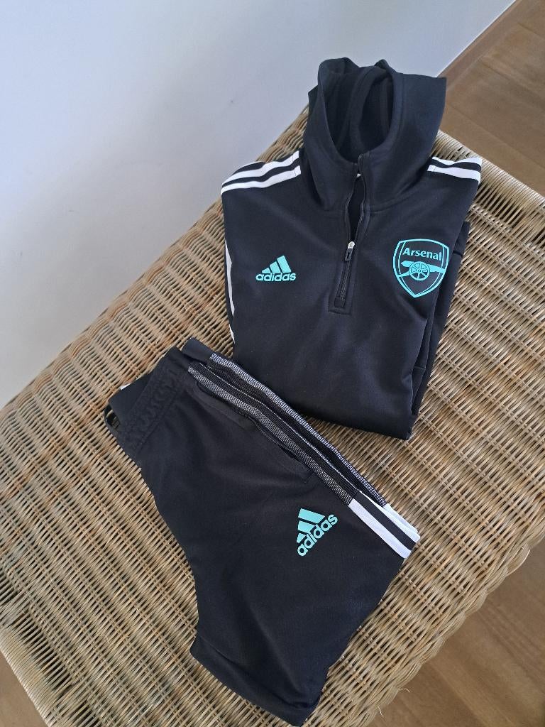 Trainingspak Adidas Arsenal Maat XS, Kleding | Heren, Ophalen, Zwart, Zo goed als nieuw, Adidas