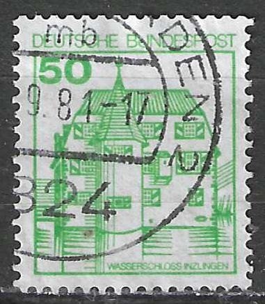 Duitsland Bundespost 1979-1980 - Yvert 877 - Kastelen  (ST), Verzenden, Gestempeld