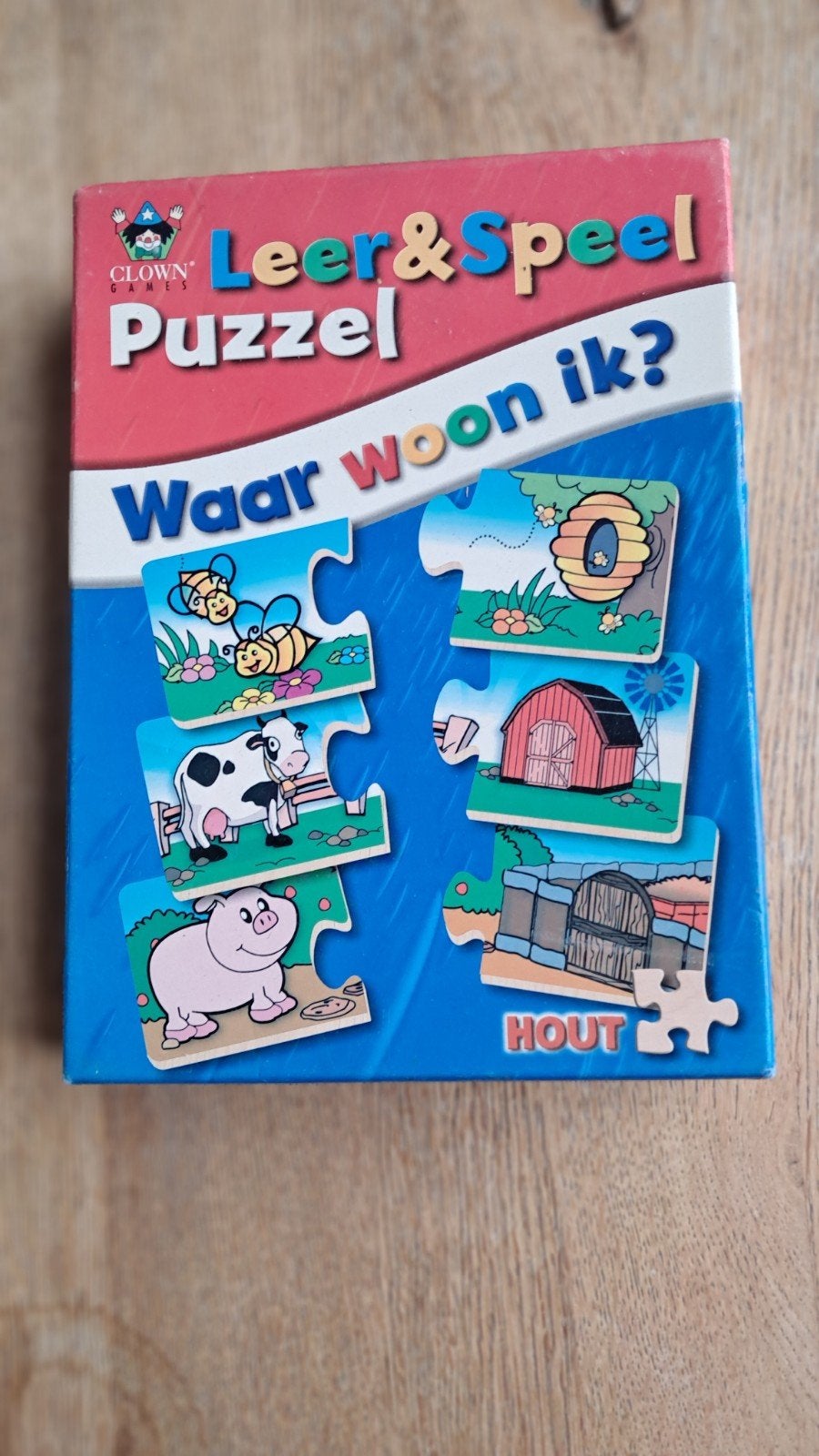 houten puzzel. waar woon ik, Enlèvement ou Envoi, Comme neuf, 2 à 4 ans