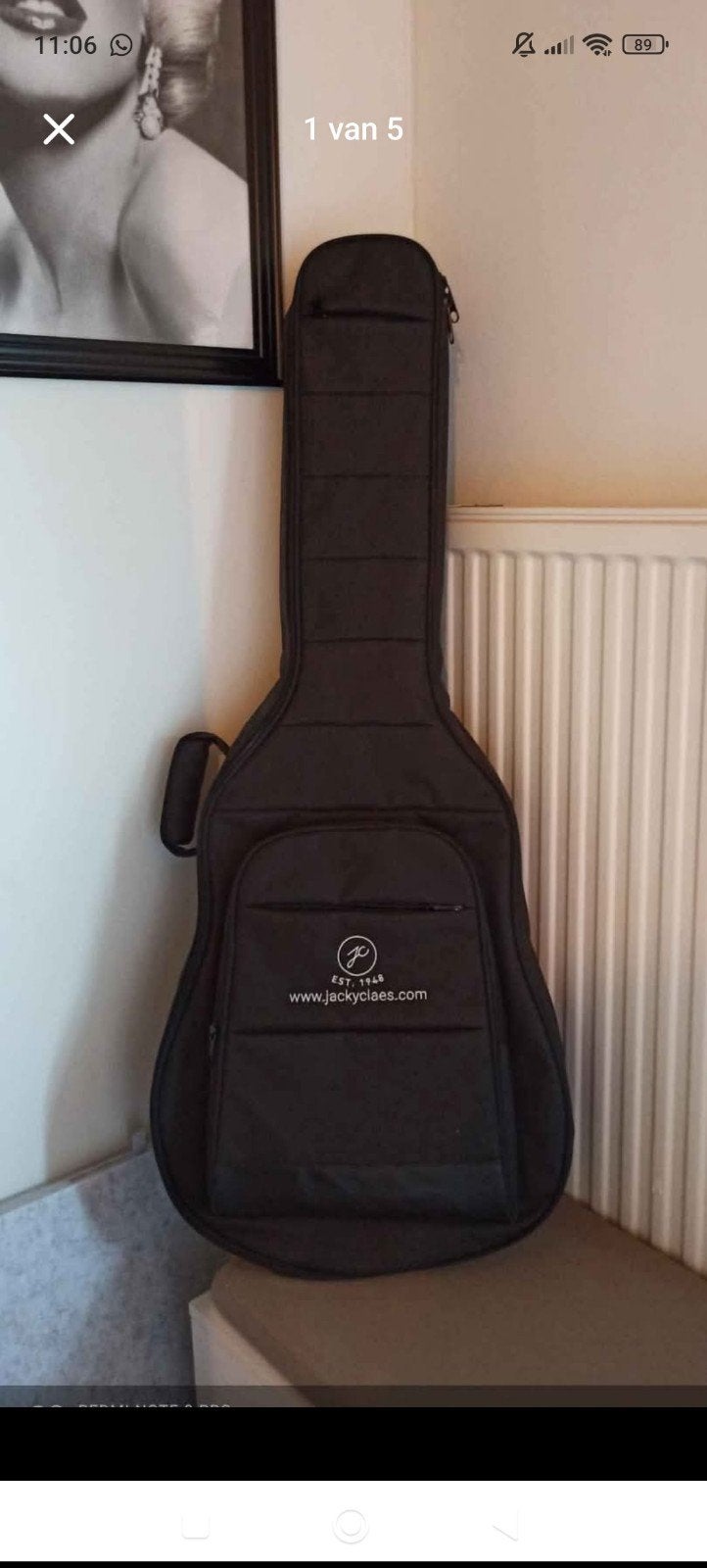 Gitaar tas van Jacky Claes, Musique & Instruments, Instruments à corde | Guitares | Électriques, Enlèvement, Comme neuf