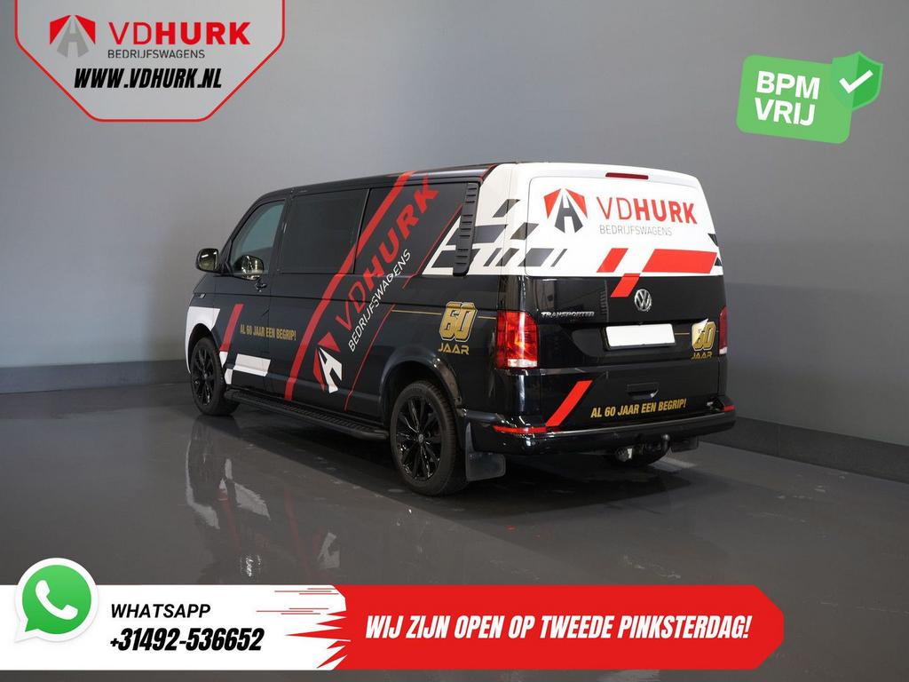Volkswagen Transporter T6.1 2.0 TDI 150 pk DSG Aut. L2 DC Du, Auto's, Automaat, Parkeersensor, Zwart, Bedrijf