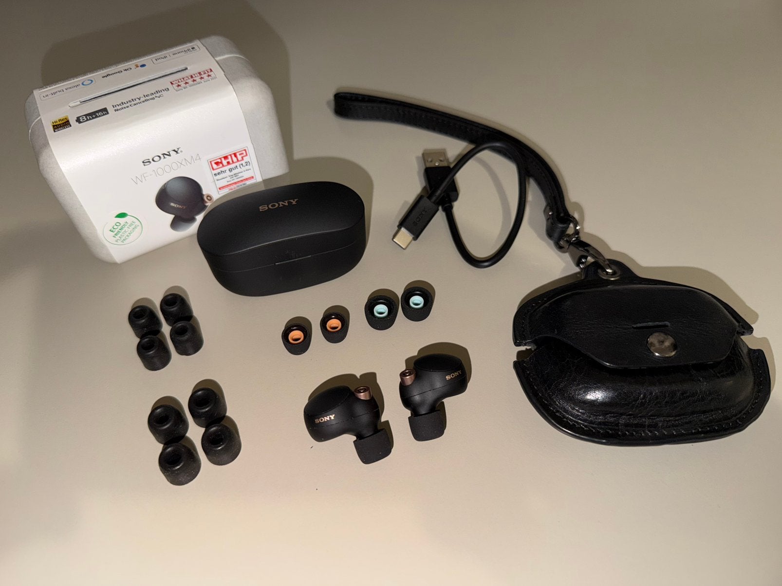Sony WF-1000XM4, Détection de port, Comme neuf, Intra-auriculaires (In-Ear), Noir