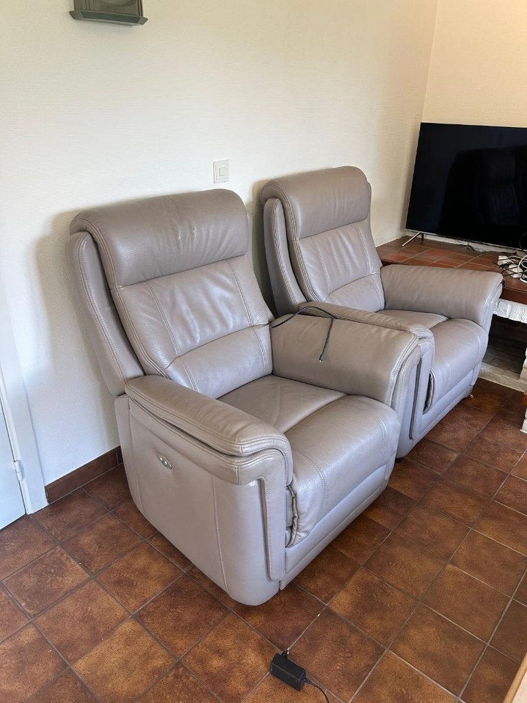 Zetel, relax leer, salon, Ophalen, Tweepersoons, Leer, Zo goed als nieuw