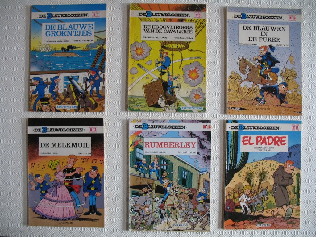 De Blauwbloezen, 20 stuks, 17 x 1ste druk, Livres, BD, Comme neuf, Plusieurs BD, Enlèvement ou Envoi