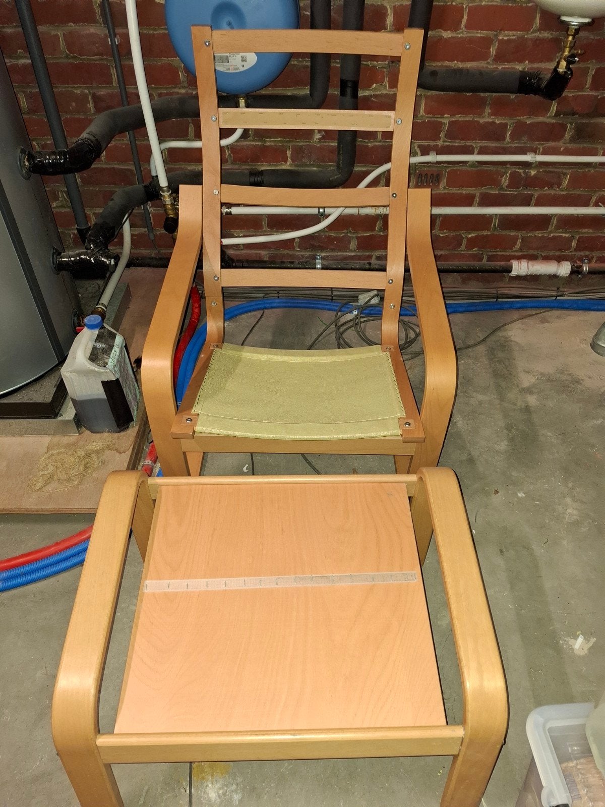 poang met poef, Maison & Meubles, Fauteuils, Enlèvement