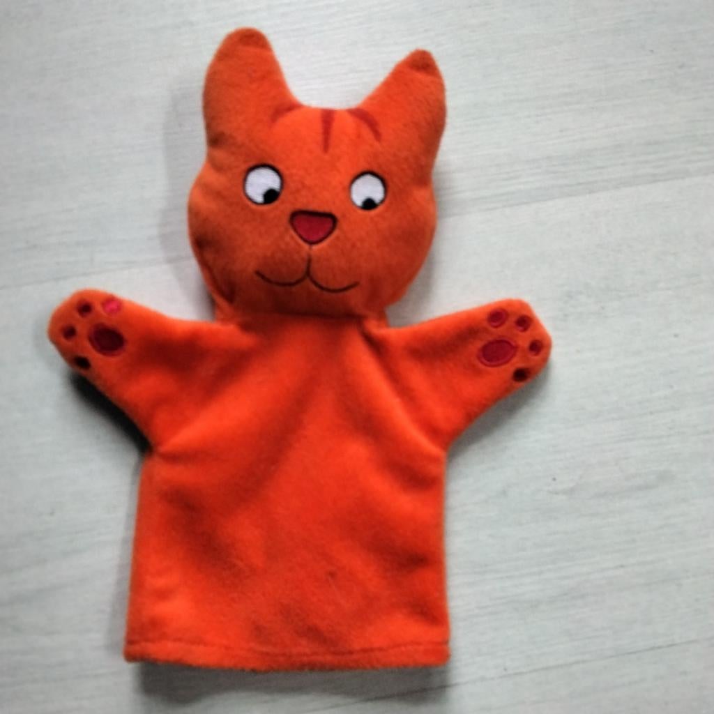 Dikkie dik rode kater handpop, Ophalen of Verzenden