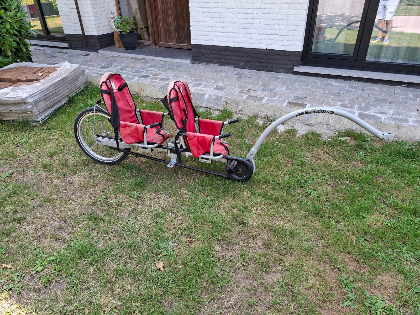 weehoo duo aanhangfiets, Fietsen en Brommers, Fietsaccessoires | Aanhangwagens en Karren, Ophalen, Gebruikt, Aanhangfiets