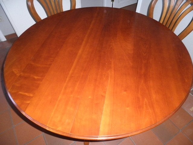Eettafel in Kerselaar hout Alles goed lezen Aub., Quatre personnes, Klassiek, Cerisier, Rond