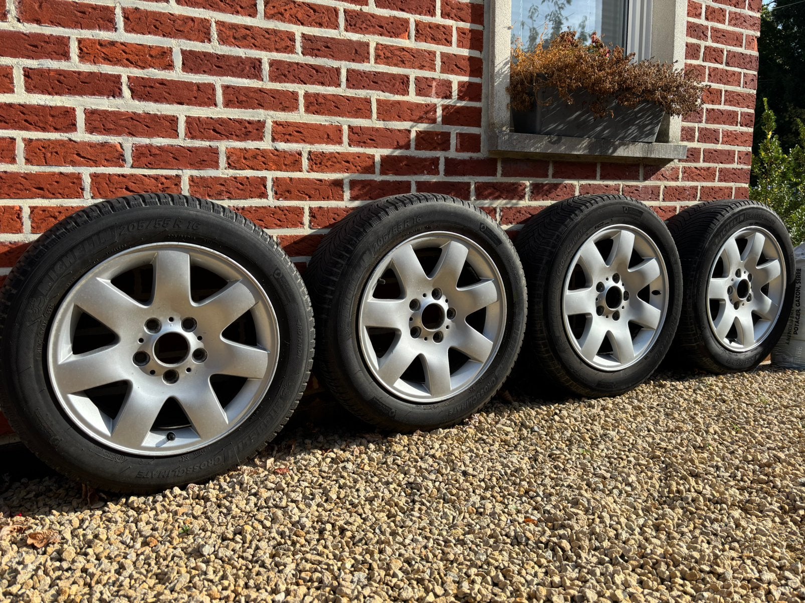 4 BMW velgen 16inch E46 + banden Michelin CrossClimate, Auto-onderdelen, Ophalen, Gebruikt, 16 inch, Banden en Velgen