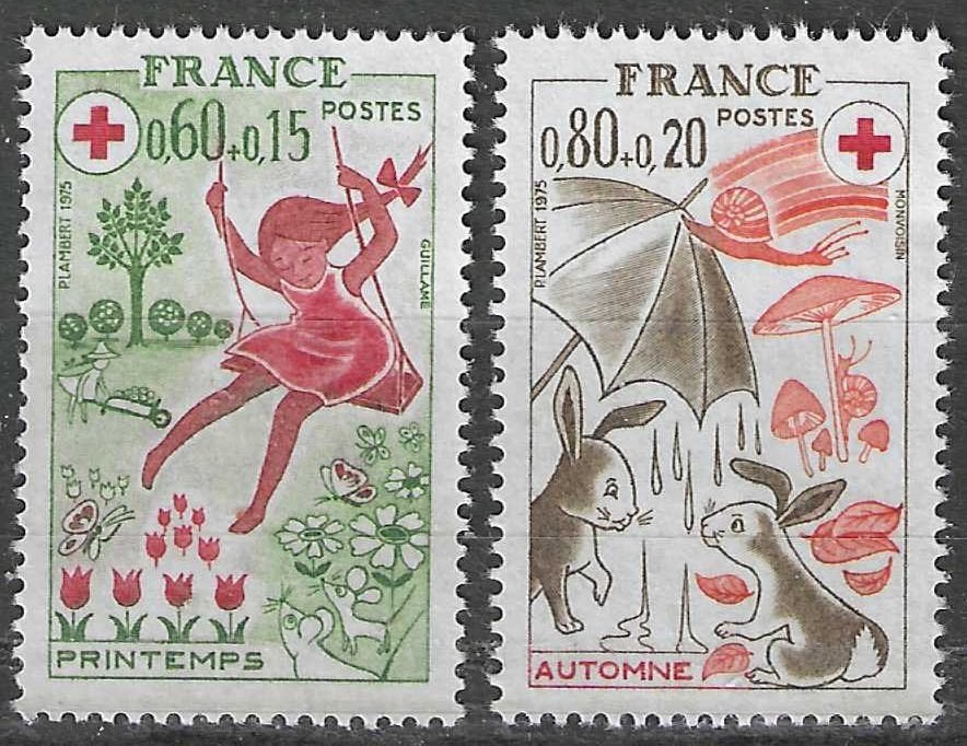 Frankrijk 1975 - Yvert 1860-1861 - De Seizoenen (PF), Verzenden, Postfris