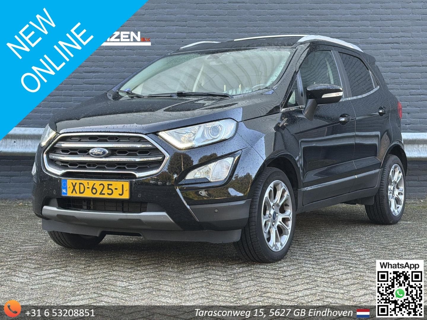 Ford EcoSport 1.0 EcoBoost Titanium | Camera | Cruise | Clim, Auto's, Ecosport, Zwart, Bedrijf, Handgeschakeld