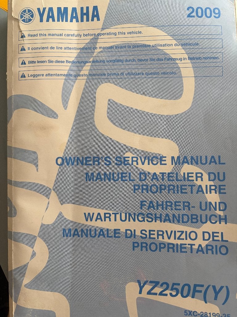 YZ250F owner’s service manual,, Ophalen, Gebruikt