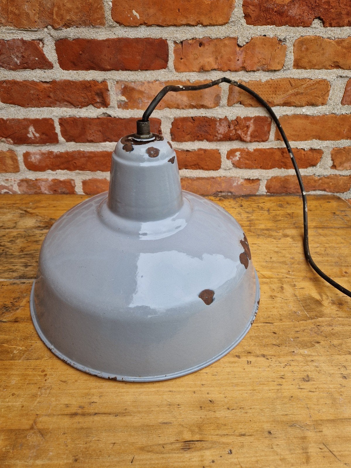 Originele Thabur industriële hanglamp emaille, Enlèvement ou Envoi