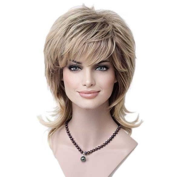 Pruik schouderlang haar in lagen blondmix kleur R10-26, Verzenden, Nieuw