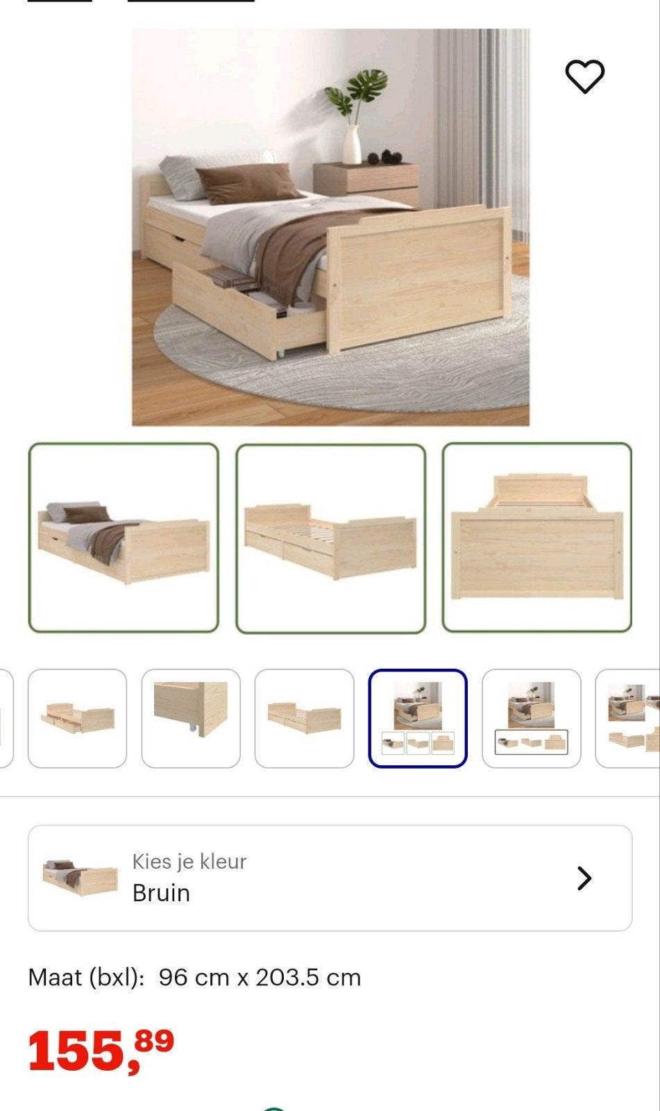 Bed met lade nieuw aangekocht ongeopend, Huis en Inrichting, Slaapkamer | Bedden, Ophalen