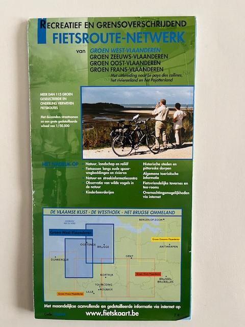 Fietskaart: Fietsroute-Netwerk van Groen West-Vlaanderen, Ophalen of Verzenden, Zo goed als nieuw