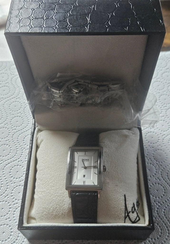 Montre Hugo Boss 1512386 Tank – Quartz – Coffret + Bracelet, Enlèvement ou Envoi