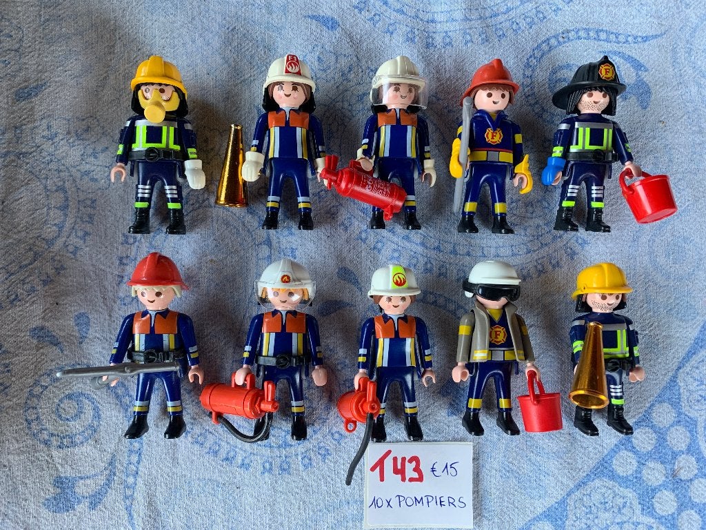 PLAYMOBIL: T43: LOT 10 BRANDWEERLUI, Losse onderdelen, Ophalen of Verzenden, Zo goed als nieuw, City life